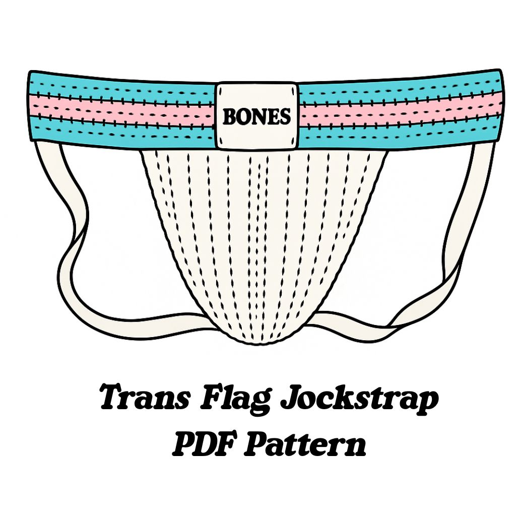 Trans Flag Jockstrap PDF Pattern