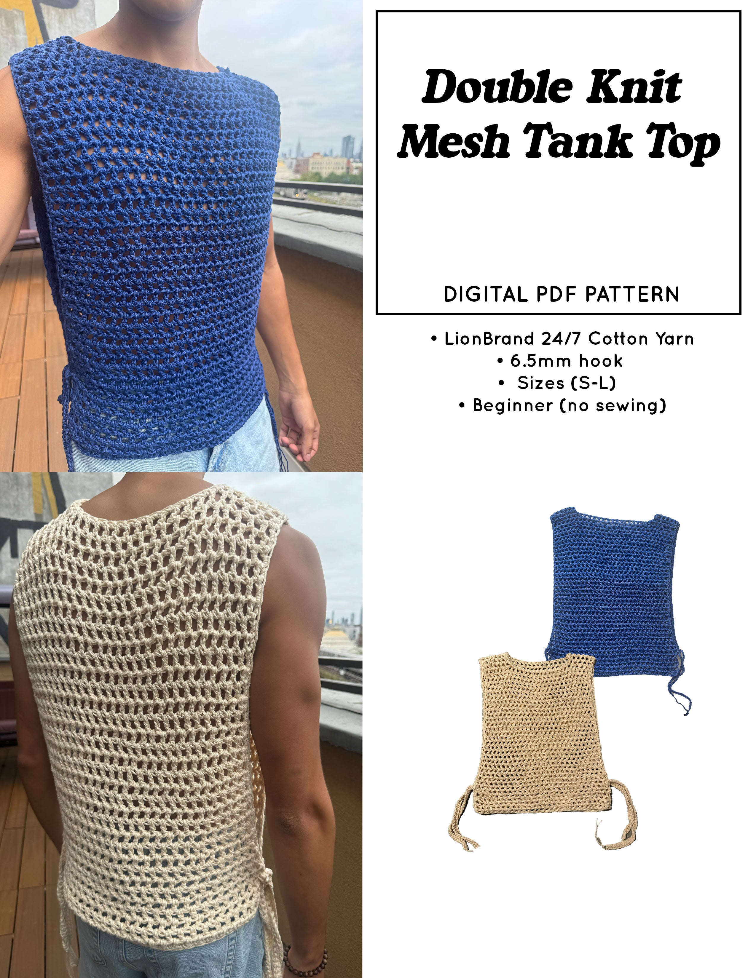 Double Knit Mesh Tank PDF Pattern