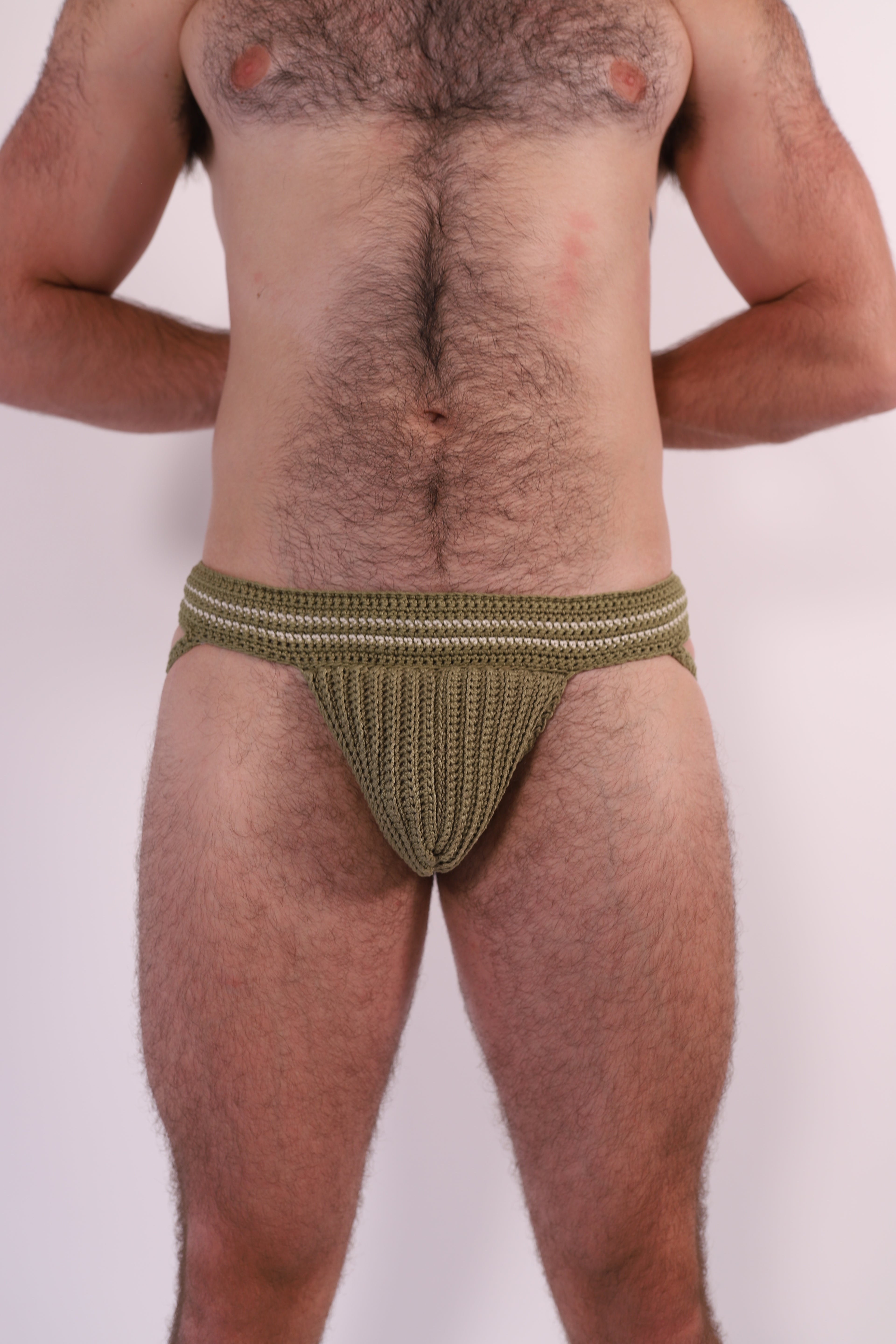 Modern Jockstrap (Green/Beige)